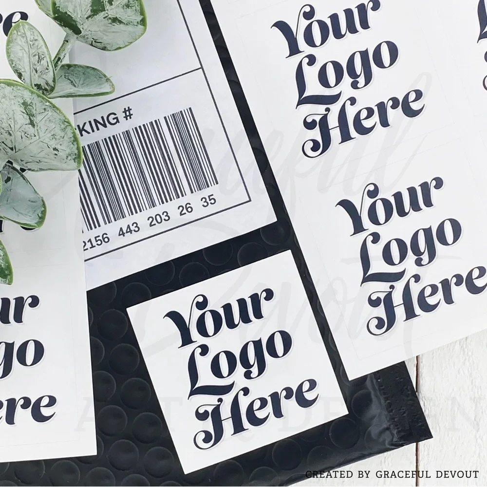 Your Logo Here - Custom  - 2" (inches) Square, (96ct.) Stickers - Picture 4 of 4